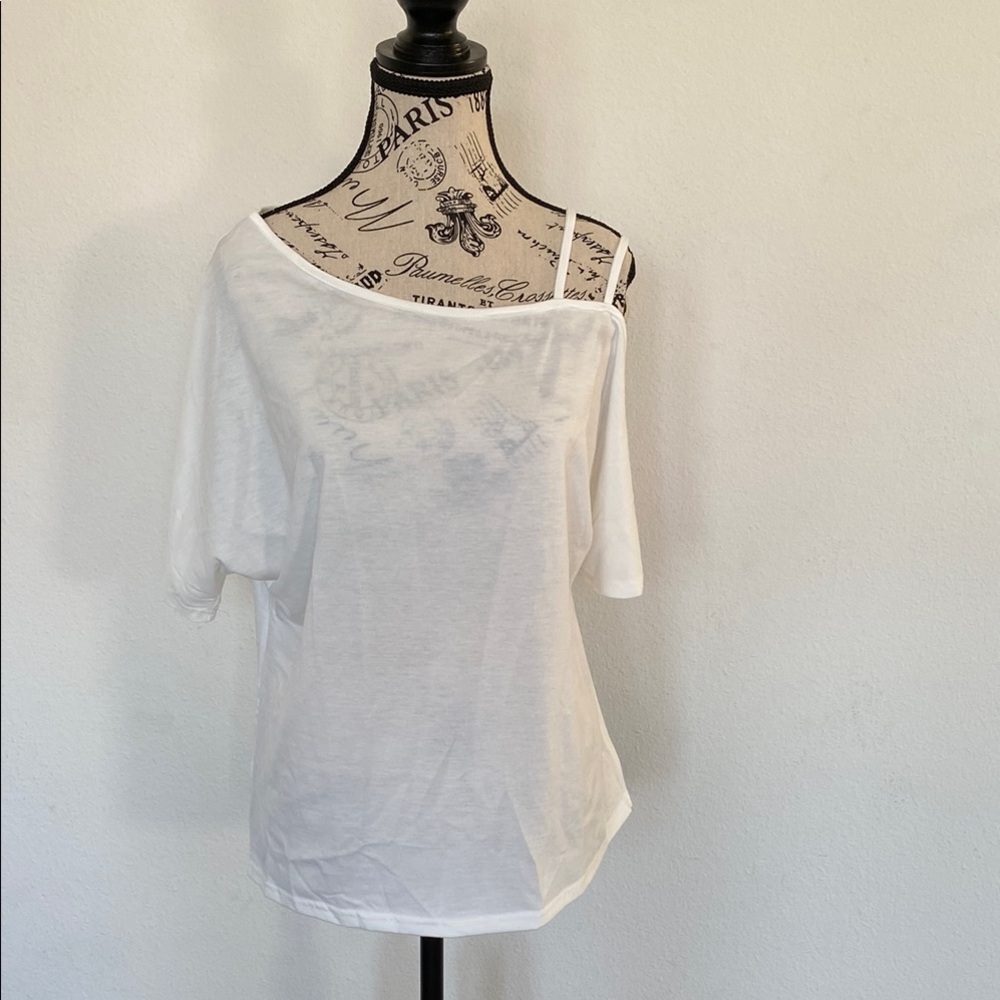 Elegant White Off-Shoulder Women's Top